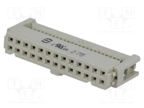 Ficha, Idc, Fêmea, Pin: 26, para Fita, 1,27mm, R. Contatos: 2,54mm