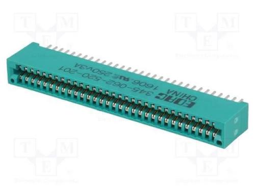 Laterais, PIN: 62, solda, para PCB, dourado, 2,54.