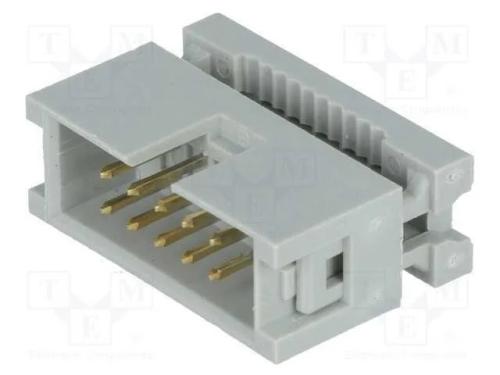 Ficha, Idc, Macho, Pin: 10, Idc, para Fita, 1,27mm, Dourado