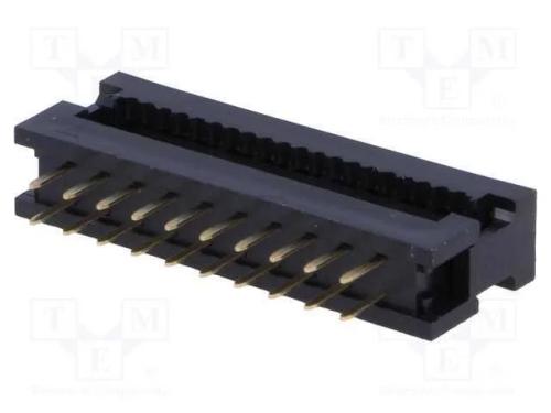 Idc de Transição, Pin: 20, Idc,Tht, para Fita, 1,27mm, 1a, Preta