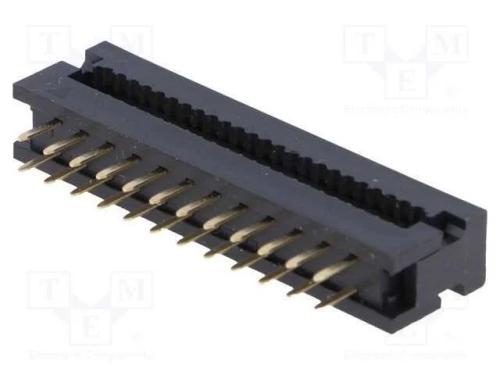 Idc de Transição, Pin: 24, Idc,Tht, para Fita, 1,27mm, 1a, Preta
