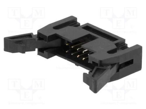 Tomada, Idc, Macho, Pin: 10, Simples, com Ejetor, Tht, 2,54mm, Preta