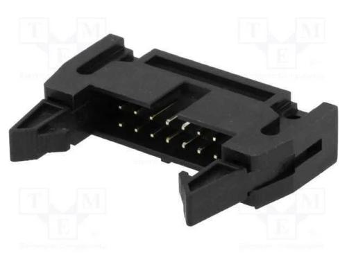 Tomada, Idc, Macho, Pin: 14, Simples, com Ejetor, Tht, 2,54mm, Preta