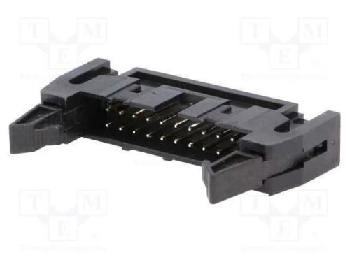 Tomada, Idc, Macho, Pin: 20, Simples, com Ejetor, Tht, 2,54mm, Preta