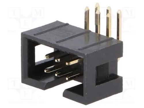 Tomada, Idc, Macho, Pin: 6, Angulares 90, Tht, Dourado, 2,54mm