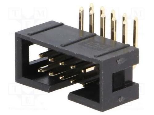 Tomada, Idc, Macho, Pin: 10, Angulares 90, Tht, Dourado, 2,54mm