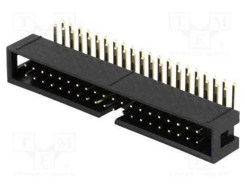 Tomada, Idc, Macho, Pin: 40, Angulares 90, Tht, Dourado, 2,54mm