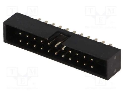 Tomada, Idc, Macho, Pin: 22, Simples, Tht, Dourado, 2mm, Sistema: 2x11
