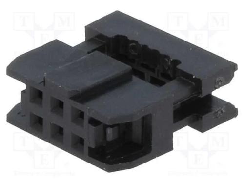 Ficha, Idc, Fêmea, Pin: 6, Sem Pressão de Cabo, Idc, para Fita, 1mm