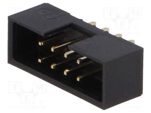 Tomada, Idc, Macho, Pin: 8, Simples, Tht, Dourado, 2mm, Sistema: 2x4