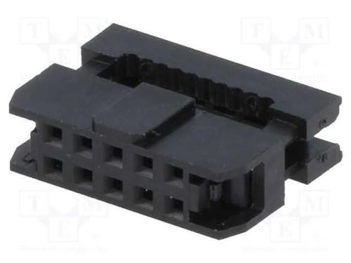 Ficha, Idc, Fêmea, Pin: 10, Sem Pressão de Cabo, Idc, para Fita, 1mm