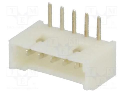 Tomada, Fio-Placa, Macho, 1,25mm, Pin: 5, Tht, 125v, 1a, Estanhado