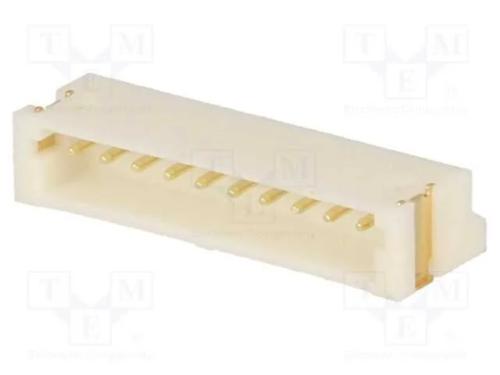 Tomada, Fio-Placa, Macho, 1,5mm, Pin: 10, Smt, 100v, 1a, Estanhado