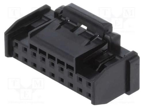 Ficha, fio-placa, f&ecirc;mea, DF51K, 2mm, PIN: 18, sem.