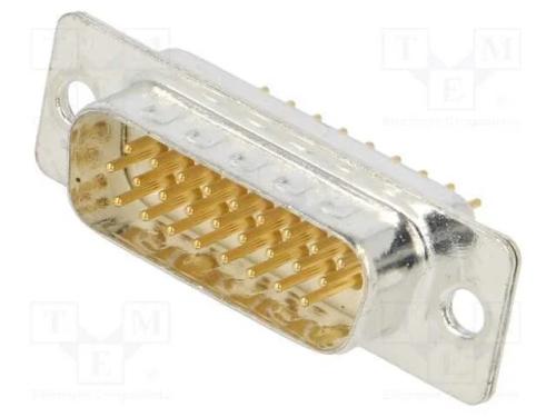D-Sub HD, PIN: 26, tomada, macho, para PCB, simpl.
