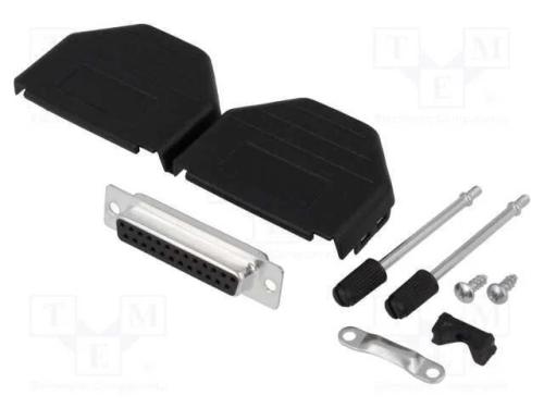 D-Sub, PIN: 25, ficha, fêmea, solda, com cabo