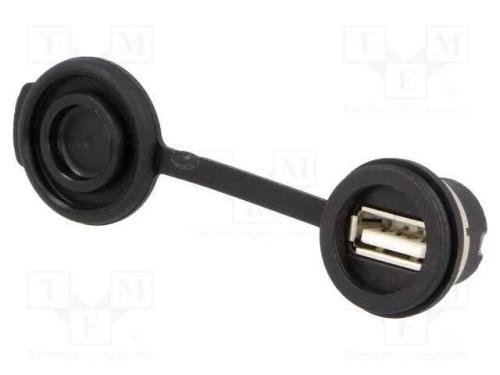 Tomada, Usb A, 1310, para Painel,Porca de Tr&aacute;s, Solda, Usb 2.0