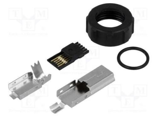 Ficha, Usb B Mini, com Cabo, Solda, Simples, para Encapsular, Ip67