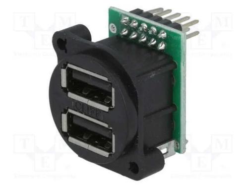 Tomada, Usb A, para Painel,Roscado, Fasquia com Pinos, Duplas