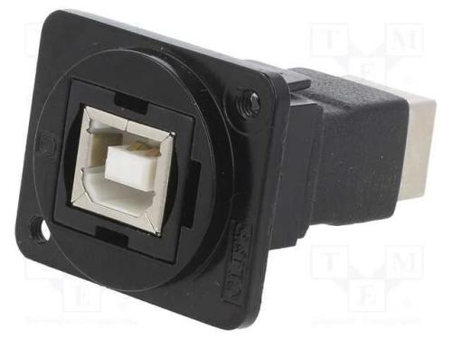 Conector, Usb B Tomada,Em Ambos Os Lados, Ft, Usb 2.0, Metal