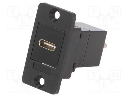 Conector, Usb C Tomada-Frente,Usb C Ficha-Traseira, Slim, Usb-C