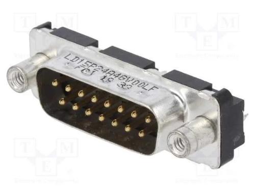 D-Sub, PIN: 15, tomada, macho, para PCB,trinco PC.