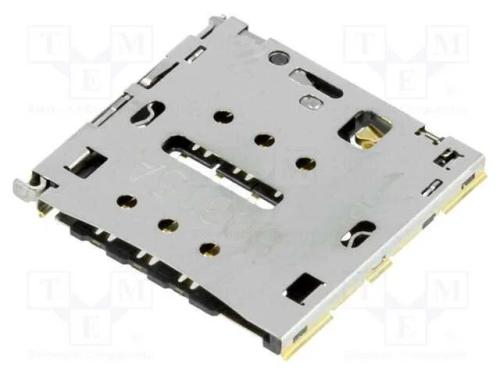 Conector: para Cartões, Micro Sim, Sem Gaveta, Smt, Dourado, Pin: 6