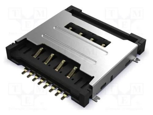 Conector: para Cartões, Mini Sim, Duplas,Push-Pull, Smt, 3mm, Rolo