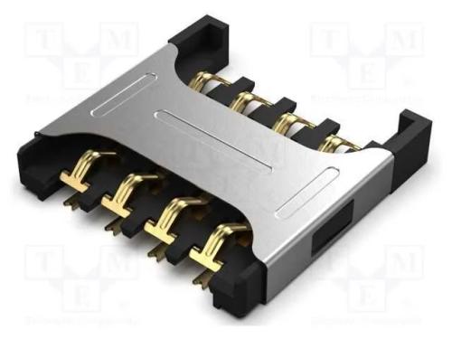 Conector: para Cartões, Micro Sim, Push-Pull, Smt, Gold Flash