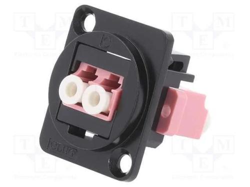 Conector: Fibra Ótica, Conector, Duplex de Passo Único, Cat: Om4