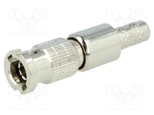 Ficha, Micro BNC, macho, simples, 75O, 1855,1865A.