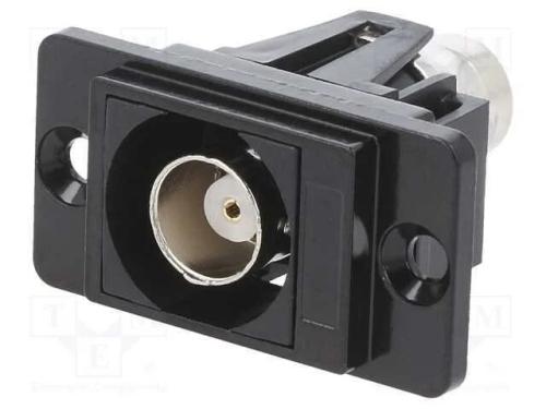 Conector, tomada BNC,em ambos os lados, 50O, pret.