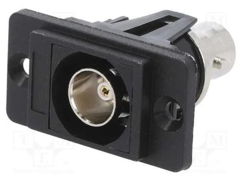 Conector, tomada BNC,em ambos os lados, 75O, prat.