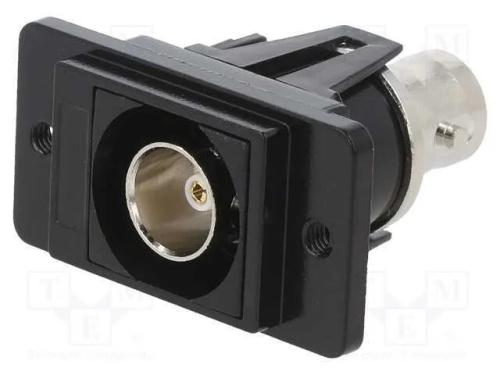 Conector, tomada BNC,em ambos os lados, 75O, pret.