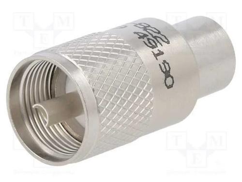 Ficha, UHF (PL-259), macho, simples, solda, com c.