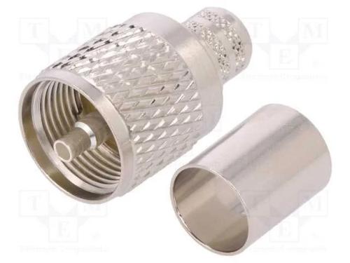 Ficha, UHF (PL-259), macho, simples, KX13,RG214, .