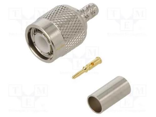 Ficha, Tnc, Macho, Simples, 50o, Cerrar, com Cabo, Ptfe, Dourado