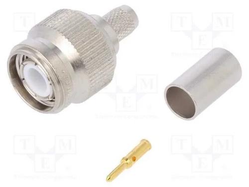 Ficha, Tnc, Macho, Simples, 50o, Cerrar, com Cabo, Ptfe, Dourado