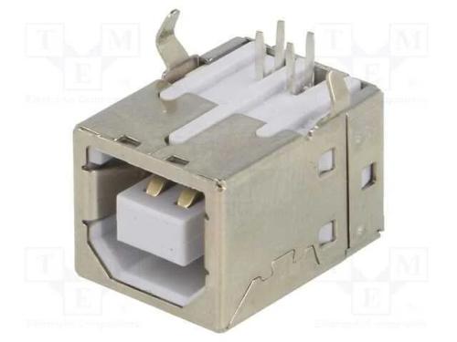 Tomada, Usb B, para Pcb, Tht, Pin: 4, Angulares 90, Usb 2.0, 1a, 30v