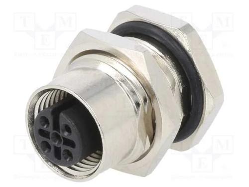 Tomada, M12, Pin: 5, Fêmea, Código A-Devicenet / Canopen, Tht, Ipx7