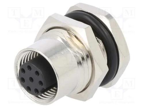 Tomada, M12, Pin: 8, Fêmea, Código A-Devicenet / Canopen, Tht, Ipx7