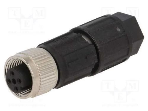 Ficha, M12, Pin: 4, Fêmea, Código A-Devicenet / Canopen, com Cabo