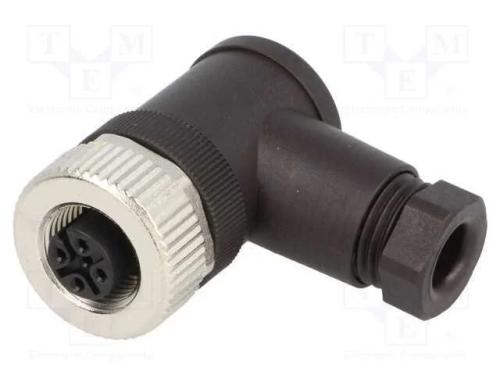Ficha, M12, Pin: 4, Fêmea, Código A-Devicenet / Canopen, com Cabo