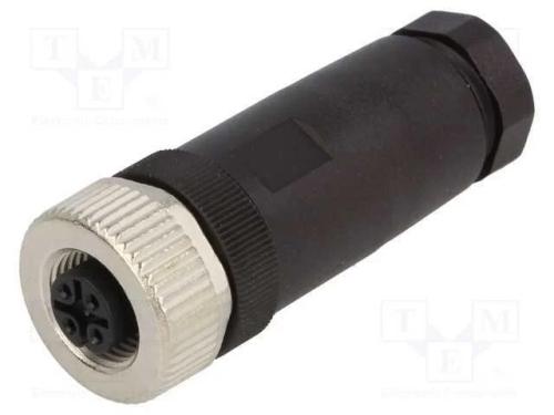 Ficha, M12, Pin: 4, Fêmea, Código A-Devicenet / Canopen, com Cabo