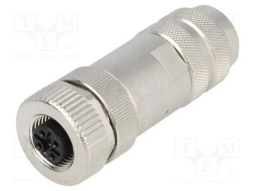 Ficha, M12, Pin: 5, Fêmea, Código B-Profibus, com Cabo, Ip67