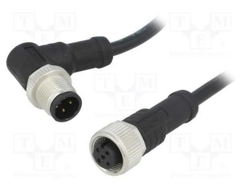 Cabo para Sensores/Automatização, Pin: 4, M12-M12, 1m, Pino, Pino