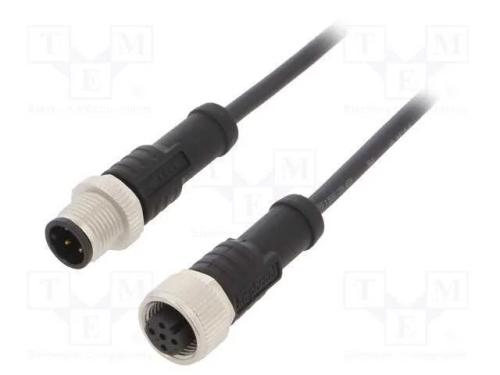 Cabo para Sensores/Automatização, Pin: 4, M12-M12, 0,5m, Pino