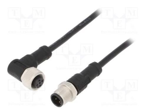 Cabo para Sensores/Automatização, Pin: 4, M12-M12, 1m, Pino, Pino