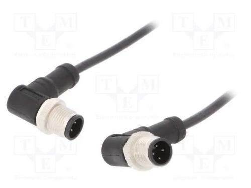 Cabo para Sensores/Automatização, Pin: 4, M12-M12, 1m, Pino, Pino
