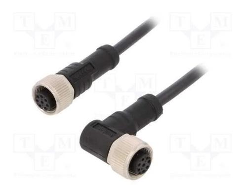 Cabo para Sensores/Automatização, Pin: 8, M12-M12, 1m, Pino, Pino
